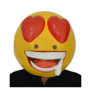 Latex Mask Emoji Heart Eye