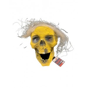 Yellow Witch Skull with Light