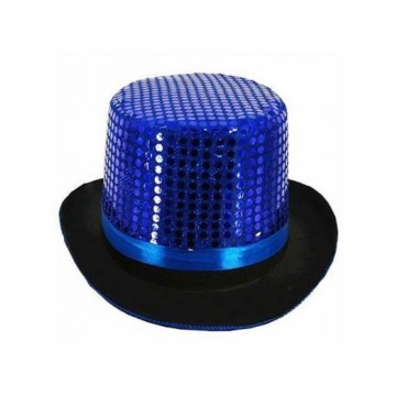 Sequin Top Hat Blue