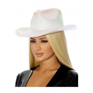 Shimmer Cowboy Hat - White