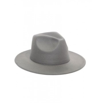 Plain Fedora Hat - Grey
