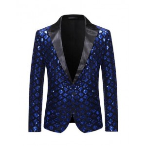 Sequin Blazer Blue Mermaid