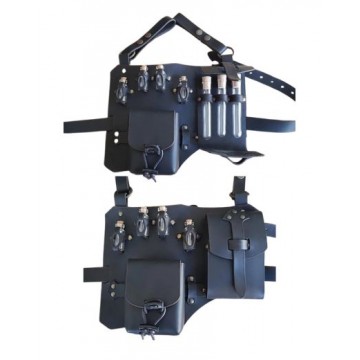 Medieval Alchemist Leather Utility Belt (black)