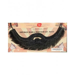 Garibaldi Beard & Moustache Set - Black