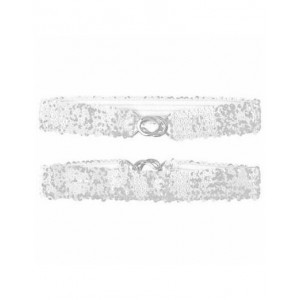 Sequin Belt Silver