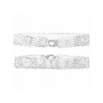 Sequin Belt Silver