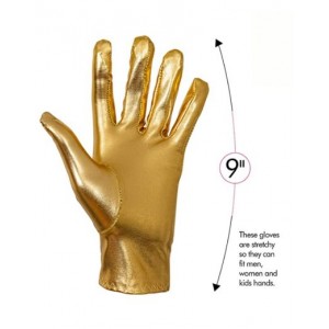 Gloves Short Leather - Gold