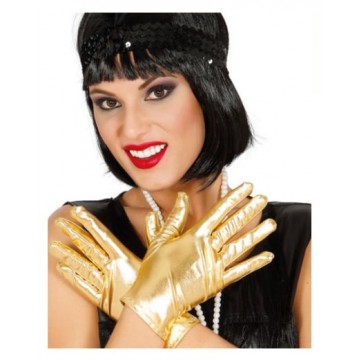 Gloves Short Leather - Gold