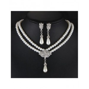 Pearl and Diamond Necklace Set