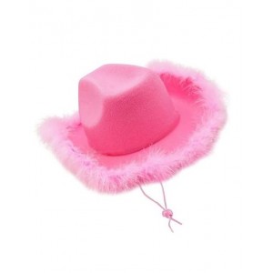 Fur Cowboy Hat -Pink