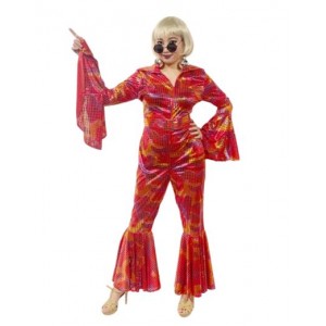 Women's Disco Jumpsuit - Red