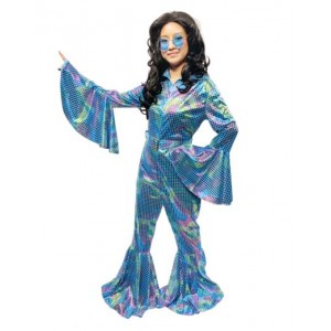 Women's Disco Jumpsuit - Blue