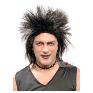 Spikey Rocker Wig - Black