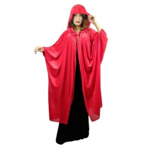 Red Velvet Hooded Cape