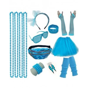 80s Rock N Roll Dress Up Kit - Blue