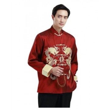 Tang Suit with Dragon Embroidered