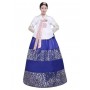 TRADITIONAL KOREAN HANBOK (White/Blue)