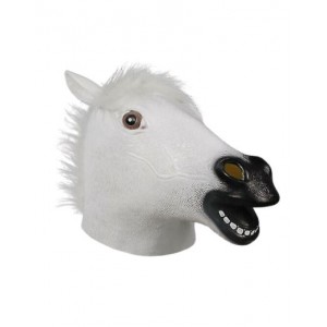 Latex Mask White Horse