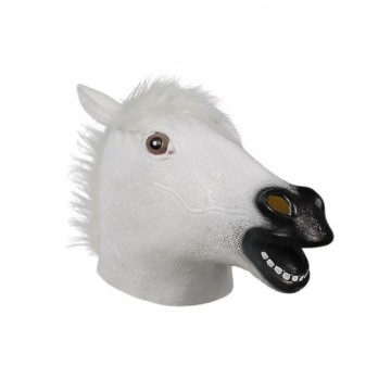 Latex Mask White Horse
