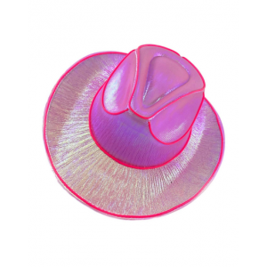 LED Shimmer Cowboy Hat - Light Pink