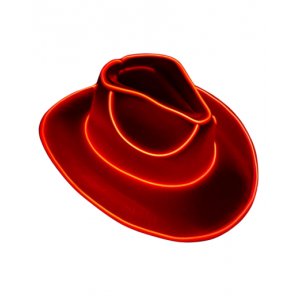 LED Shimmer Cowboy Hat - Fuschia