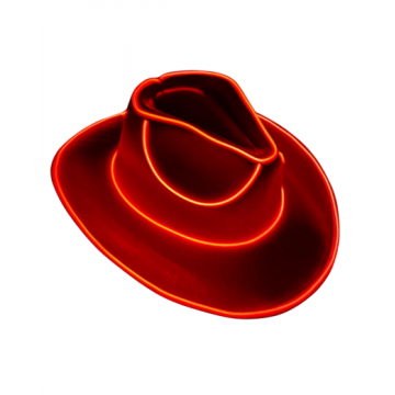 LED Shimmer Cowboy Hat - Fuschia
