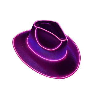 LED Shimmer Cowboy Hat - Light Pink