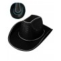 LED Sequin Cowboy Hat - Black