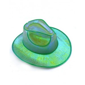 LED Shimmer Cowboy Hat - Green