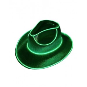 LED Shimmer Cowboy Hat - Green
