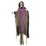 6 Ft. Light-Up Skeletal Reaper in Gray Robes Halloween Hanging