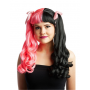 Ponytail With Bangs - Half Pink and Black