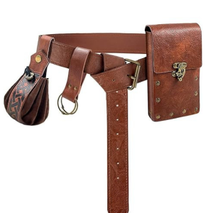 Alchemist’s Leather Belt with Pouch
