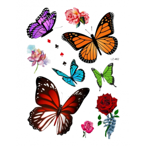 Temporary Tattoos Butterfly Bloom