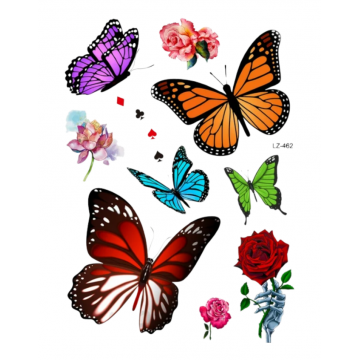 Temporary Tattoos Butterfly Bloom