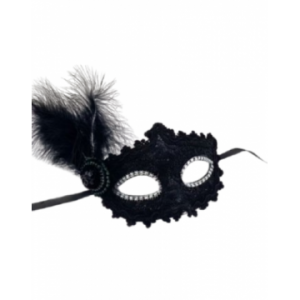 Crimson Lace Masquerade Eyemask Black