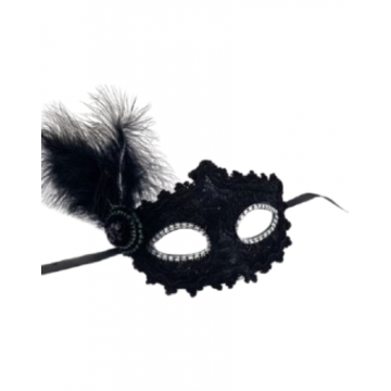 Crimson Lace Masquerade Eyemask Black