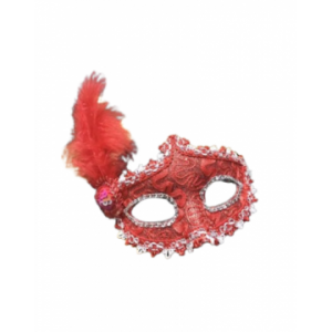 Crimson Lace Masquerade Eyemask Red