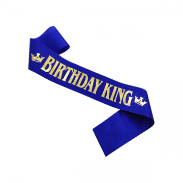 Birthday Sash King - Blue