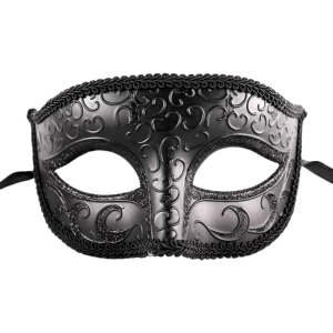Glittered Moon Design Masquerade Eyemask - Black