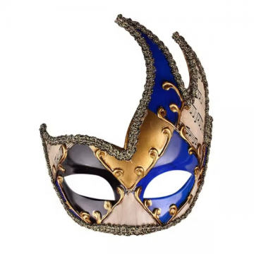 Venetian Musical Masquerade Eyemask - Blue/Black