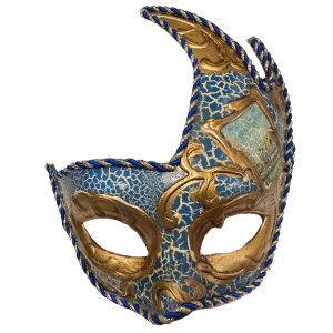 Venetian Artwork Masquerade Eyemask - Blue
