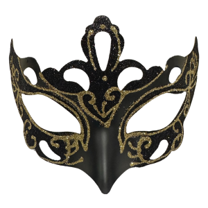 Glittered Elegant Crown Eyemask - Black