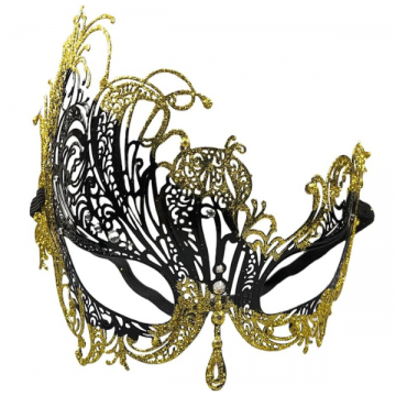 Elegant Masquerade Eyemask - Black/Gold