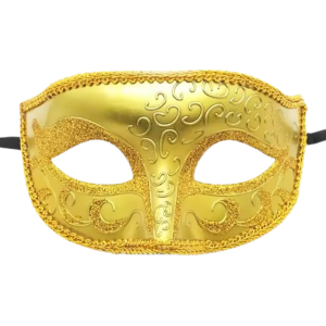 Glittered Moon Design Masquerade Eyemask - Gold