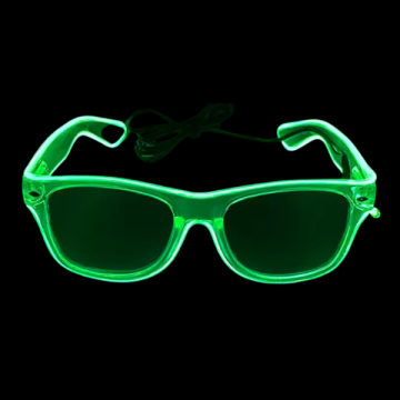 LED Clear Glasses - Green