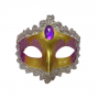 Victorian Sequin Masquerade Eyemask - Purple/Gold