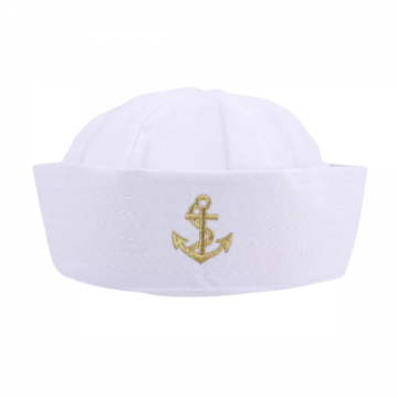 Nautical Plain Sailor Hats with Gold Anchor