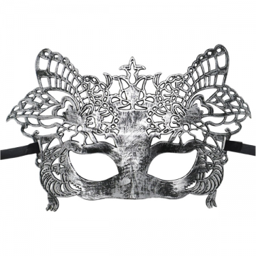 Vintage Butterfly Masquerade Eyemask - Silver