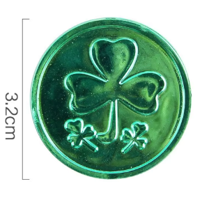 St Patricks Day Shamrock Coins - 10pcs